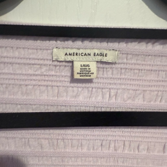American Eagle Outfitters Light Purple Textured Blouse - Picture 2 of 3